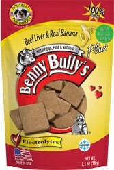 Benny Bullys Plus Beef Liver & Banana Freeze-Dried Dog Treats, 2.1-oz bag slide 2 of 3