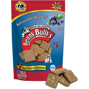 Benny Bullys Plus Beef Liver & Blueberry Freeze-Dried Dog Treats, 2.1-oz bag