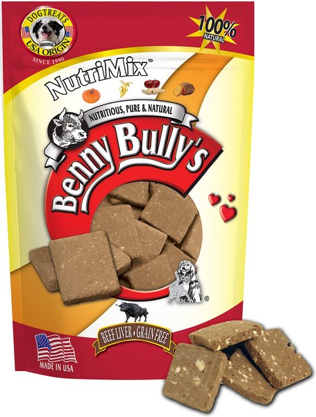 Benny Bullys Liver NutriMix Freeze-Dried Dog Treats, 2.1-oz bag slide 1 of 3