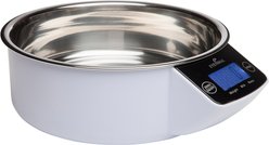 Eyenimal Intelligent Non-Skid Stainless Steel Dog & Cat Bowl, White, 2.2-cup