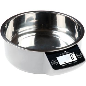 Eyenimal Intelligent Non-Skid Stainless Steel Dog & Cat Bowl, White, 3.52-cup