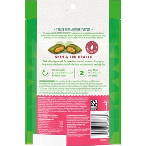 Greenies Feline SmartBites Healthy Skin & Fur Natural Salmon Flavor Soft & Crunchy Adult Cat Treats, 4.6-oz bag