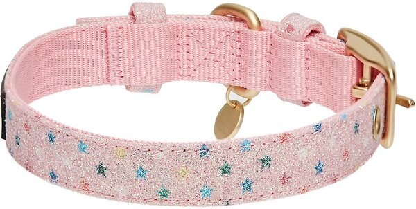 Blueberry Pet The Most Coveted Holo Glitter Dog Collar with Flower, Pink