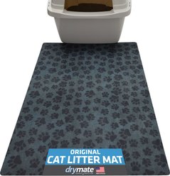 Drymate Paw Dots Cat Litter Mat, Black