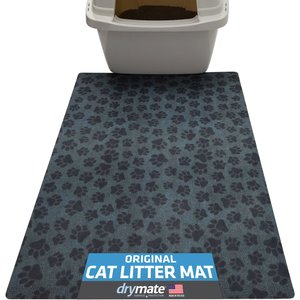 Drymate Protective & Decorative Cat Litter Mat, Paw Dots, Large, 20-in x 28-in