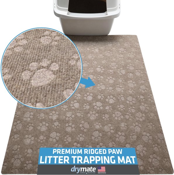 Drymate Cat Litter Mat, Traps Litter & Mess from Box, Keeps Floors Clean, Soft on Kitty Paws - Absorbent/Waterproof/Urine-Proof