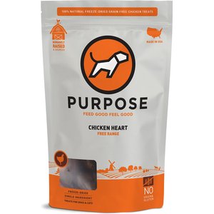 Purpose Chicken Heart Freeze-Dried Dog Treats, 3-oz bag