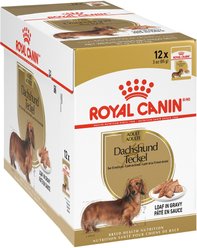 Royal Canin Breed Health Nutrition Dachshund Adult Loaf In Gravy Pouch Dog Food, 3-oz, case of 12