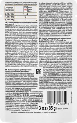 Show full view: Royal Canin Breed Health Nutrition Chihuahua Adult Loaf In Sauce Dog Food, 3-oz, case of 12 slide 3 of 13