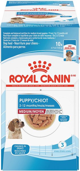 Royal Canin Medium Puppy Wet Dog Food, 4.9-oz pouch, case of 10 slide 1 of 8