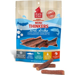 Plato Mini Thinkers Salmon Recipe Dog Treats, 3-oz bag