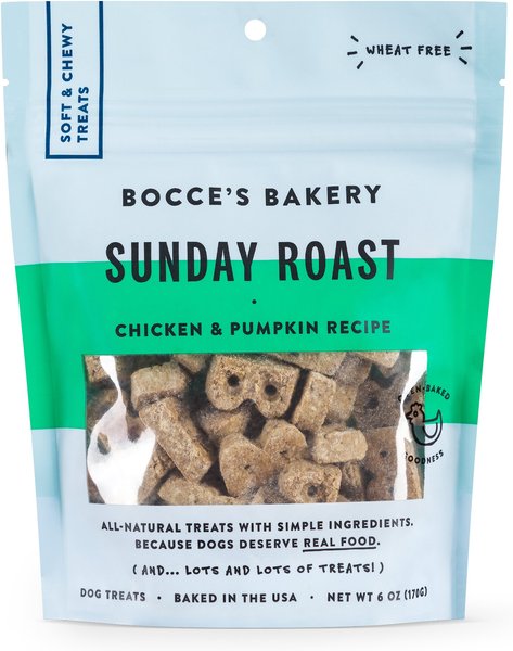 Bocce's Bakery Sunday Roast Chicken & Pumpkin Recipe Soft & Chewy Dog Treats, 6-oz bag slide 1 of 2
