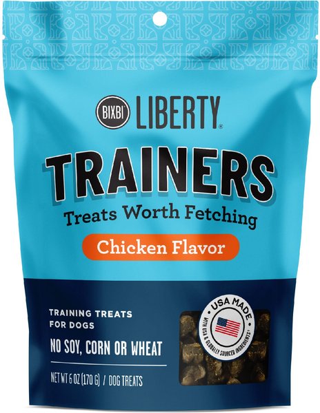 BIXBI Liberty Trainers Chicken Flavor Grain-Free Dog Treats, 6-oz bag ...