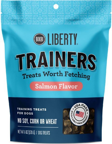 BIXBI Liberty Trainers Salmon Flavor Grain-Free Dog Treats, 6-oz bag slide 1 of 2