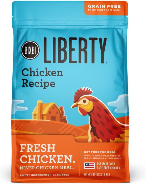 BIXBI Liberty Fresh Grain-Free Chicken Recipe Dry Dog Food, 4-lb bag slide 1 of 3