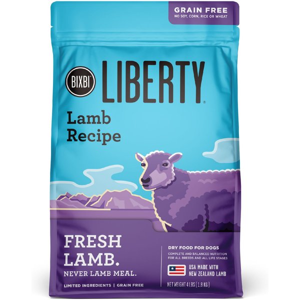 BIXBI Liberty Fresh GrainFree Lamb Recipe Dry Dog Food, 4lb bag