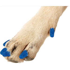 Purrdy Paws Soft Dog Nail Caps, Blue Glitter, X-Small, 20 count