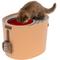 Show in main carousel: IRIS Round Top Entry Cat Litter Box & Scoop, Orange slide 7 of 10