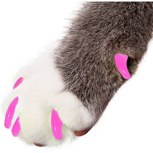 Purrdy Paws Soft Cat Nail Caps, Lipstick Pink, Small, 40 count