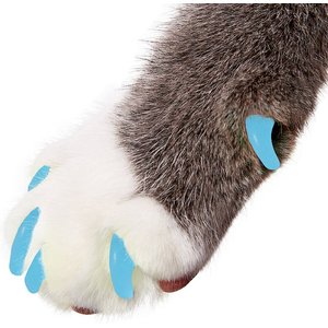 Purrdy Paws Soft Cat Nail Caps, Sky Blue, Small, 20 count