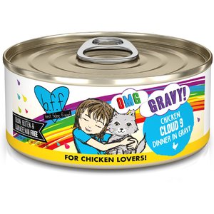 BFF OMG Cloud 9! Chicken in Gravy Wet Canned Cat Food, 5.5-oz can, case of 8