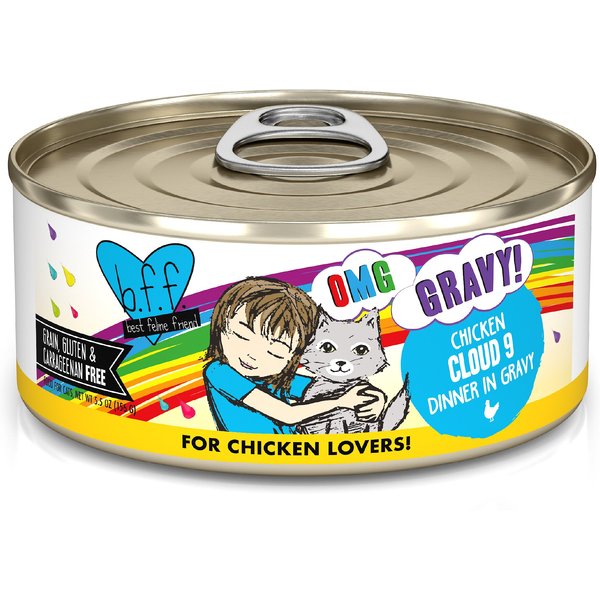 BFF OMG Cloud 9! Chicken In Gravy Wet Canned Cat Food, 5.5-oz Can, Case ...