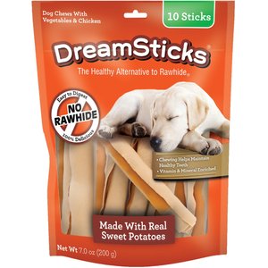 DreamBone DreamSticks Sweet Potato Chews Dog Treats, 10 count