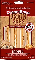 DreamBone Grain-Free Chicken Chews Dog Treats, 5 count