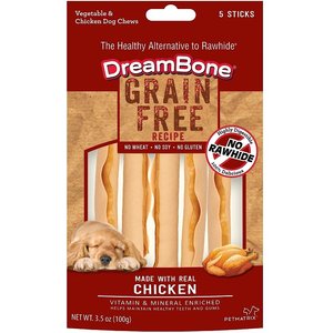 DreamBone Grain-Free Chicken Chews Dog Treats, 5 count