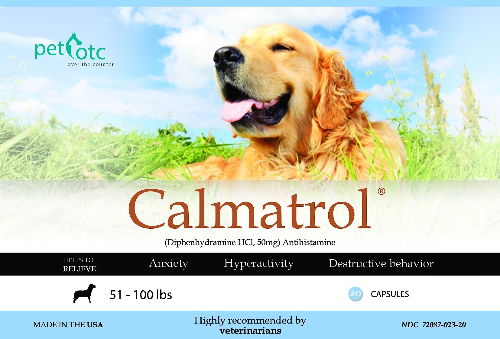 Calmatrol Medication for Anxiety for Large Breed Dogs