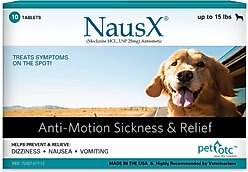 Pet OTC NausX Medication for Motion Sickness for Small Breed Dogs, 10 count slide 1 of 2