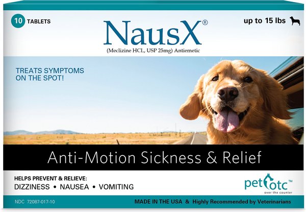 Pet OTC NausX Medication for Motion Sickness for Small Breed Dogs, 10 count slide 1 of 2