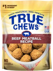 True Chews Beef Meatball Recipe Dog Treats, 12-oz bag