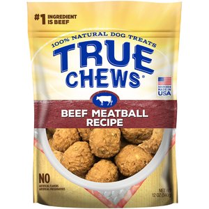 True Chews Beef Meatball Recipe Dog Treats, 12-oz bag