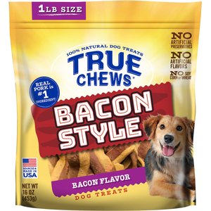 True Chews Bacon Style Bacon Flavor Dog Treats, 16-oz bag
