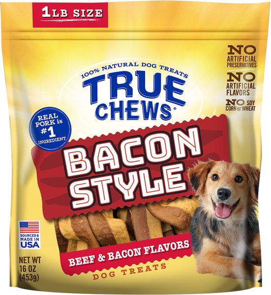True Chews Bacon Style Beef & Bacon Flavors Dog Treats, 16-oz bag slide 1 of 8