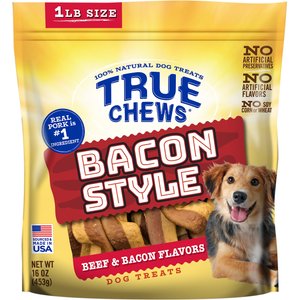 True Chews Bacon Style Beef & Bacon Flavors Dog Treats, 16-oz bag