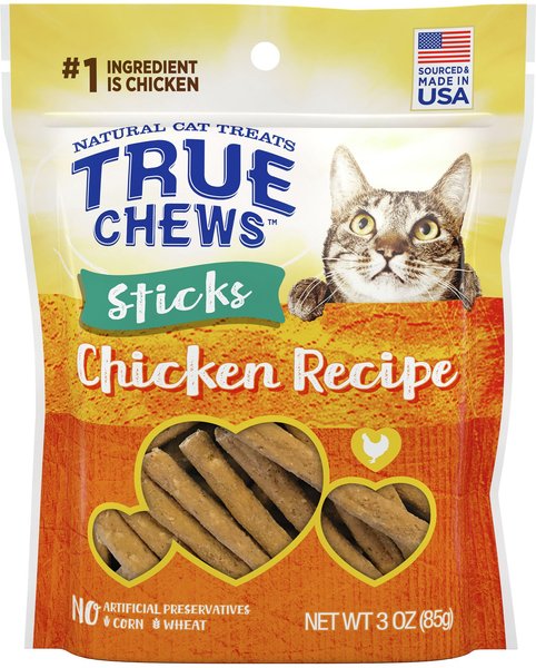 True Chews Sticks Chicken Recipe Cat Treats, 3-oz bag slide 1 of 3