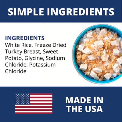 Show full view: Under the Weather Rice, Turkey & Sweet Potato Flavor Freeze-Dried Dog Food, 6-oz bag slide 5 of 8