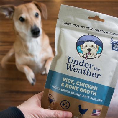 Show full view: Under the Weather Rice, Chicken & Bone Broth Freeze-Dried Dog Food, 6.5-oz bag slide 7 of 8