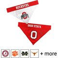 Pets First NCAA Reversible Dog & Cat Bandana, Ohio State Buckeyes, Small/Medium