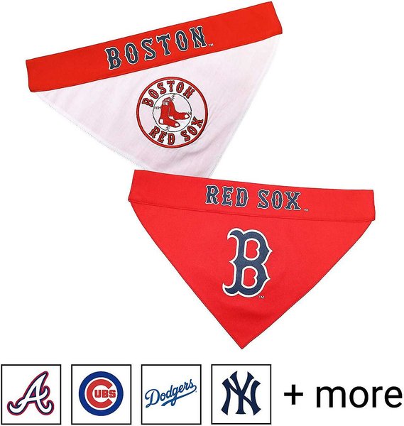 Pets First MLB Reversible Dog & Cat Bandana, Boston Red Sox, Small/Medium slide 1 of 4
