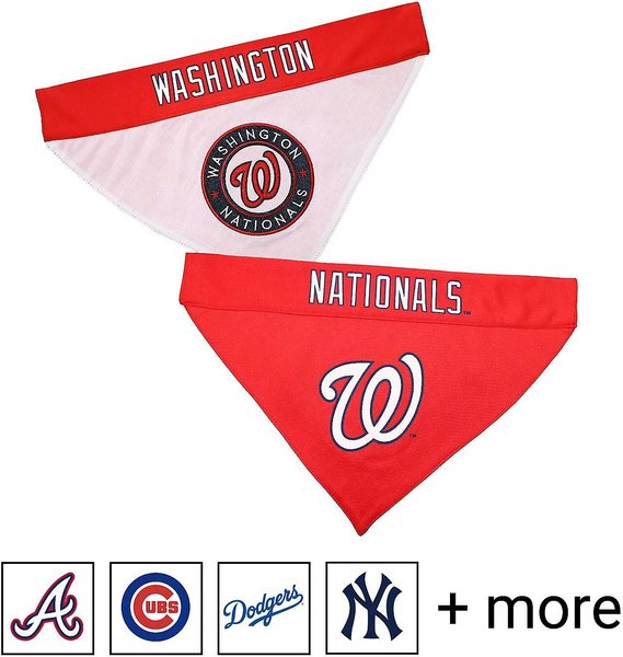 Pets First MLB Reversible Dog & Cat Bandana, Washington Nationals, Small/Medium slide 1 of 4