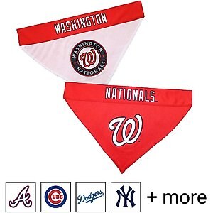 Pets First MLB Reversible Dog & Cat Bandana, Washington Nationals, Small/Medium