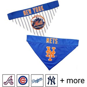 Pets First MLB Reversible Dog & Cat Bandana, New York Mets, Small/Medium