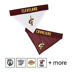 Pets First NBA Reversible Dog Bandana, Cleveland Cavaliers, Small/Medium