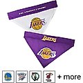 Pets First NBA Reversible Dog & Cat Bandana, Los Angeles Lakers, Large/X-Large