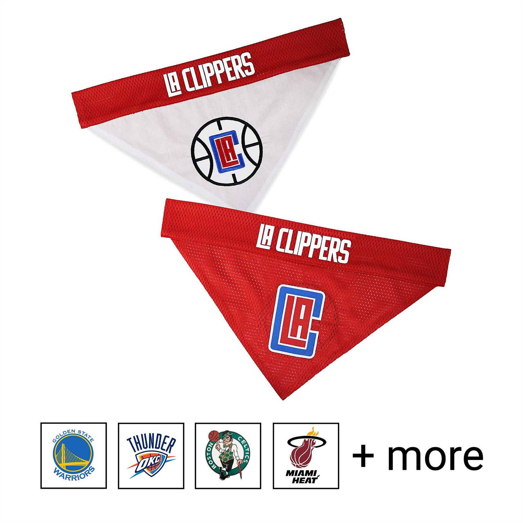 Pets First NBA Reversible Dog & Cat Bandana, LA Clippers, Large/X-Large