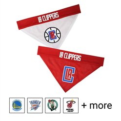 Pets First NBA Reversible Dog & Cat Bandana, LA Clippers, Small/Medium slide 1 of 2