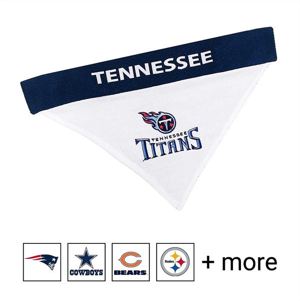 Pets First NFL Reversible Dog & Cat Bandana, Tennessee Titans, Large/X-Large slide 1 of 5